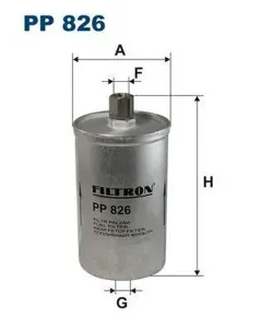 FILTRON PP826 Фильтр топливный Audi 8090 Coupe 1.8-2.31.8GTE2.2GT, VW Jetta Passat Scirocco 1.8-2.2 66>