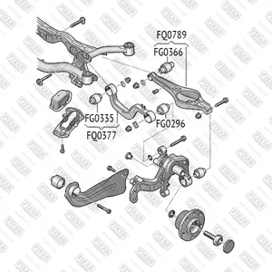FIXAR FG0335 Сайлентблок VAG A3/TT/TOURAN/GOLF V/VI/PASSAT/OCTAVIA -12 задн.подв.