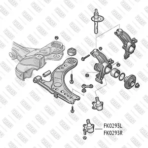 FIXAR FK0293R Опора шаровая VAG Polo Fabia 05- нижн.прав.