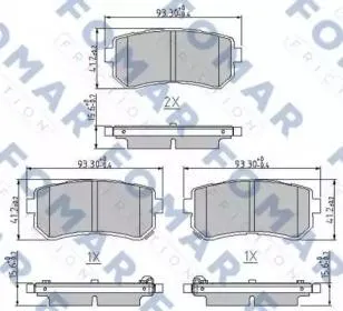 FOMAR FO244581 Колодки торм.задние