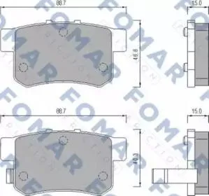 FOMAR FO475181 Колодки дисковые задние