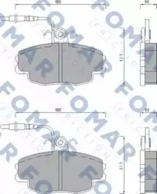 FOMAR FO498681 Колодки торм.передние