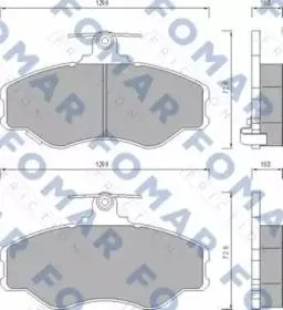FOMAR FO638381 Колодки торм.передние