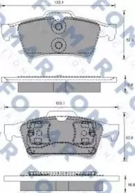 FOMAR FO686781 Колодки торм.задние