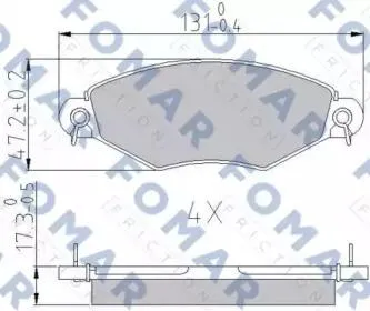 FOMAR FO688181 Колодки торм.передние