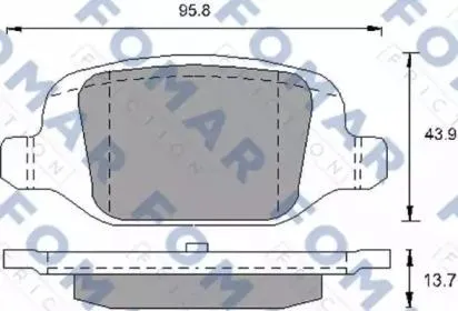 FOMAR FO688881 Колодки торм.