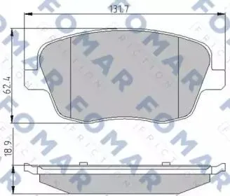 FOMAR FO908081 Колодки торм.передние