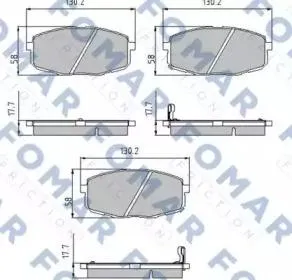 FOMAR FO912181 Колодки торм.передние