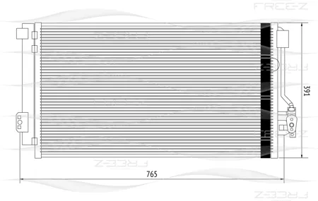 FREE-Z KC0253 Радиатор кондиционера Mercedes Viano Vito W639 03>