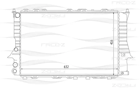 FREE-Z KK0111 Радиатор Audi 100A6 90- 1.8-2.32.42.5D охлаждения