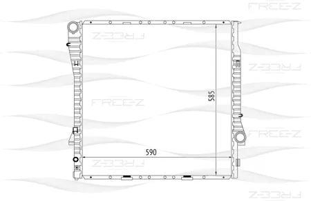 FREE-Z KK0124 радиатор BMW X5 E53 00>