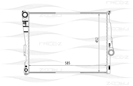 FREE-Z KK0125 Радиатор BMW X3 (E83) 04- 2.0-3.02.0D3.0D охлаждения