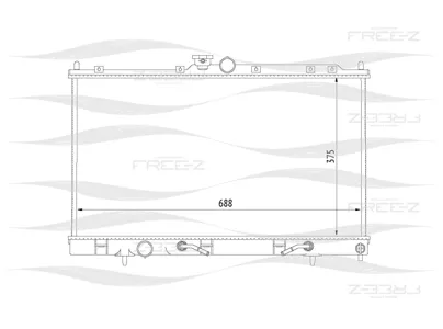 FREE-Z KK0157 радиатор Mitsubishi Lancer 03>