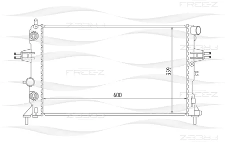 FREE-Z KK0170 Радиатор Opel Astra G Zafira A 98- 1.4-2.2 MT охлаждения