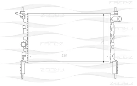 FREE-Z KK0172 Радиатор Opel Astra 91=>
