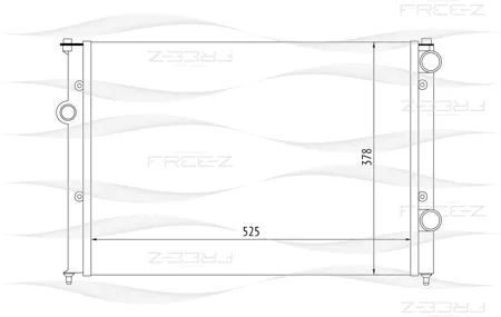 FREE-Z KK0204 Радиатор VW Passat 88- 1.6-2.0 охлаждения
