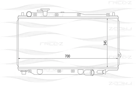 FREE-Z KK0216 Радиатор охлаждения Kia SpectraSephiaShuma 96>