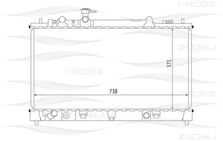 FREE-Z KK0241 радиатор Mazda 6 07>