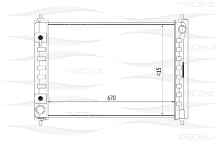 FREE-Z KK0249 Радиатор двигателя , (Паяный, для АКППМКПП) Nissan Teana 2.53.5 08-