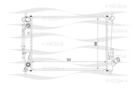 FREE-Z KK0267 Радиатор Hyundai Creta 16- паяный
