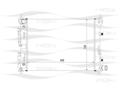 FREE-Z KK0272 Радиатор двигателя Kia Rio (FB) Hyundai Solaris (HCR) 17- АТ паяный