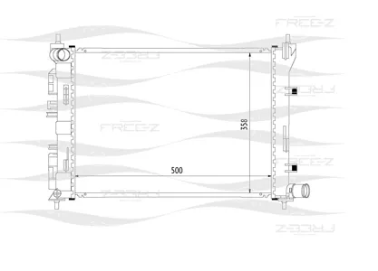 FREE-Z KK0273 Радиатор двигателя Kia Rio (FB) Hyundai Solaris (HCR) МТ