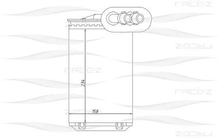 FREE-Z KW0248 Радиатор отопителя Audi A3TT 96>, Skoda Octavia 96>,VW Golf Bora New Beetle Polo 97>