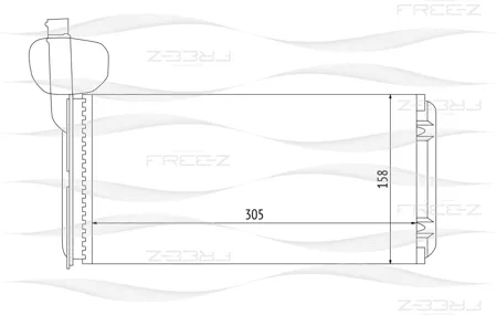 FREE-Z KW0250 Радиатор отопителя VW TranSporter 90>