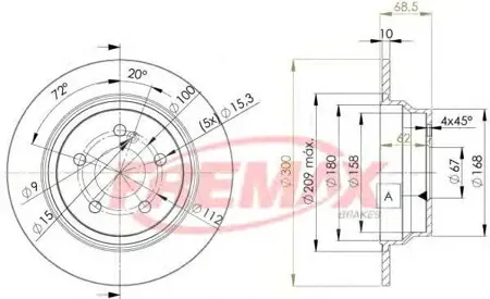 FREMAX BD0413 Диск торм.задний