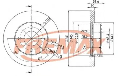 FREMAX BD1008 Диск торм.перед.вент.