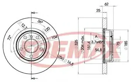 FREMAX BD2217 Диск торм.перед.вент.