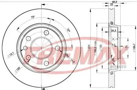 FREMAX BD3021 Диск торм.задний вентилируемый