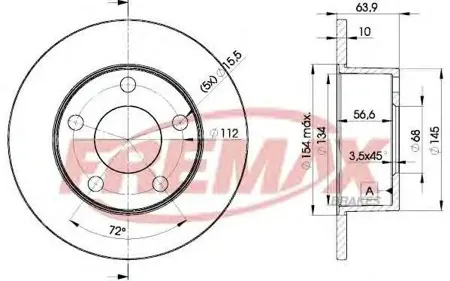 FREMAX BD4060 Диск тормозной