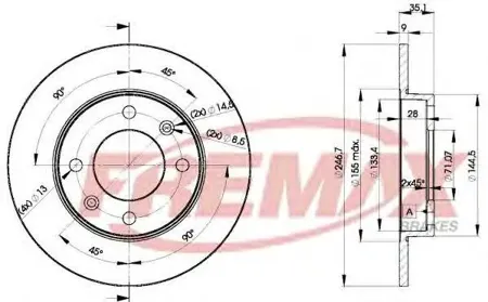 FREMAX BD4746 Диск торм.задний