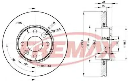 FREMAX BD7795 Диск торм.перед. Nissan Micra 1.0-1.5CDi 03>