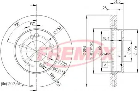 FREMAX BD8674 Диск торм.перед.вент.