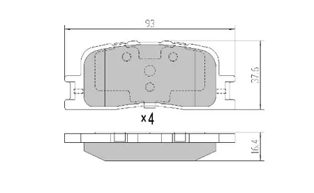 FREMAX FBP0073 колодки дисковые задние Toyota Highlander/Camry 01>