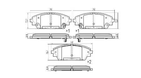 FREMAX FBP1954 Колодки торм.