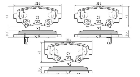 FREMAX FBP1955 Колодки торм.