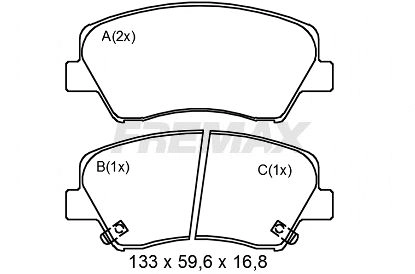 FREMAX FBP2502 Колодки торм.