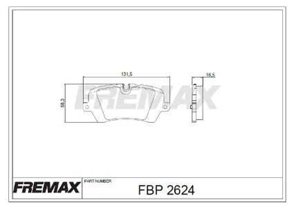 FREMAX FBP2624 Колодки торм.