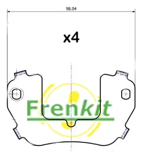 FRENKIT 940032 Пластины противоскрипные тормозных колодок (4шт.)