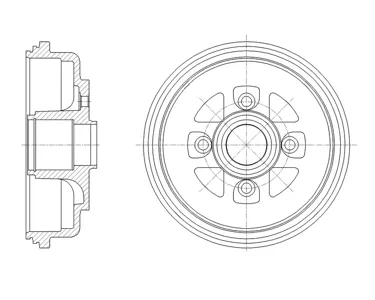 G-BRAKE GD06800 Барабан тормозной SUZUKI SX4 (04-11) задний (1шт.) G-BRAKE