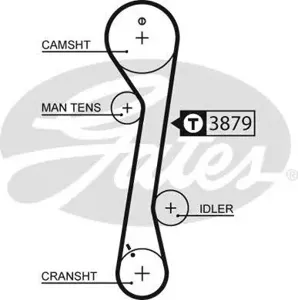 GATES 5457XS Ремень ГРМ 113x254H Hyundai Coupe Elantra Lantra 2.0 16V 96>