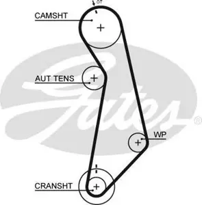 GATES 5489XS Ремень ГРМ 138x230H Audi A3A4 1.62.0 96>, VW Golf Passat Sharan 1.62.0 98>