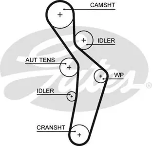 GATES 5616XS Ремень ГРМ Audi A3 (8P1)A3 Sport back (8PA)A4 (8E2, B6)A4 Avant (8E5, B6) VW Golf V (1K1) Touran (1T