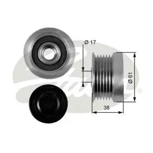 GATES OAP7036 шкив генератора Volvo S60-S80 2.0-2.5 95>