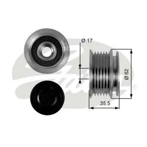 GATES OAP7044 Шкив генератора Audi A4 1.61.8T2.0A6 2.0, VW Passat 1.6 00>