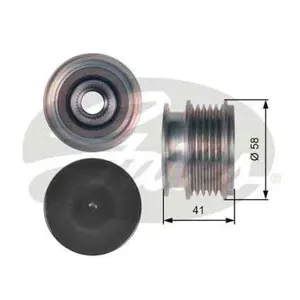 GATES OAP7126 Шкив генератора Volvo S60S80XC70XC90 2.4D2.5T 05-