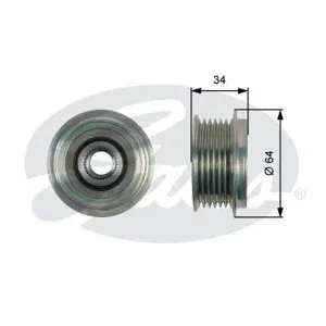 GATES OAP7167 Шкив генератора Volvo S80 08-